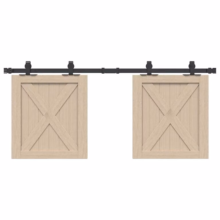 vidaXL Kit Anta Scorrevole per Armadio in Acciaio al Carbonio, Larghezza: 122 cm, Colore Nero o Beige Opaco