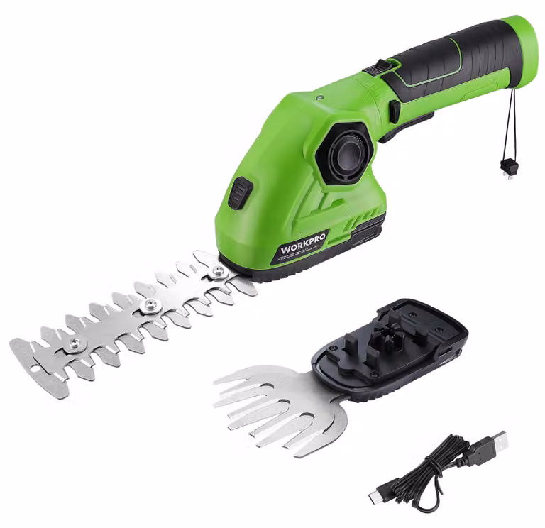 Tagliasiepi e tagliaerba a batteria WORKPRO, cesoie manuali senza fili