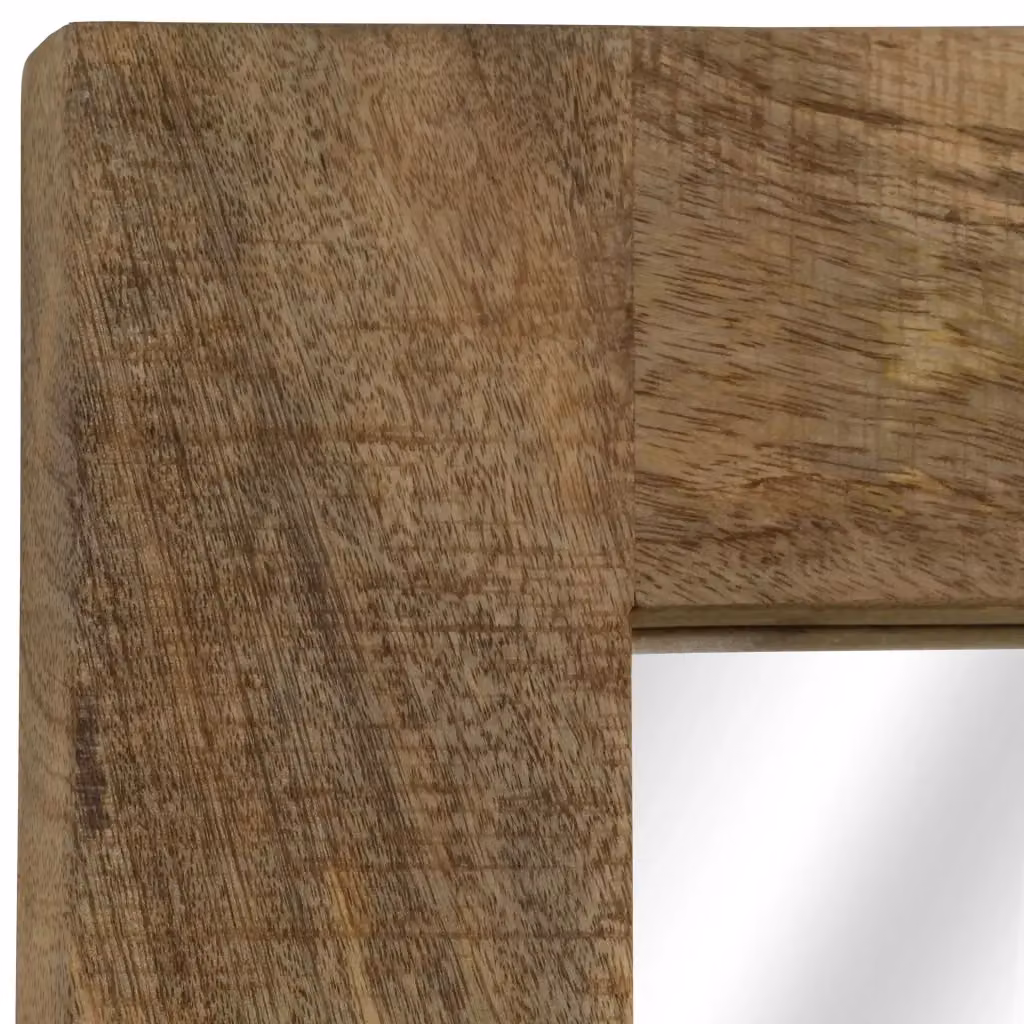 Specchio rettangolare in legno massello di mango vidaXL, colore marrone, L: 50 cm, H: 110 cm – 2
