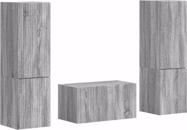 Set mobile TV 5 pz | Armadietto TV | Mobile Porta TV Grigio Sonoma Legno multistrato
