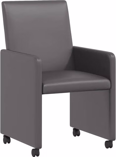 Sedie da Pranzo con Ruote 2 pz | Sedie da cucina Grigio 57 x 66 x 94 cm