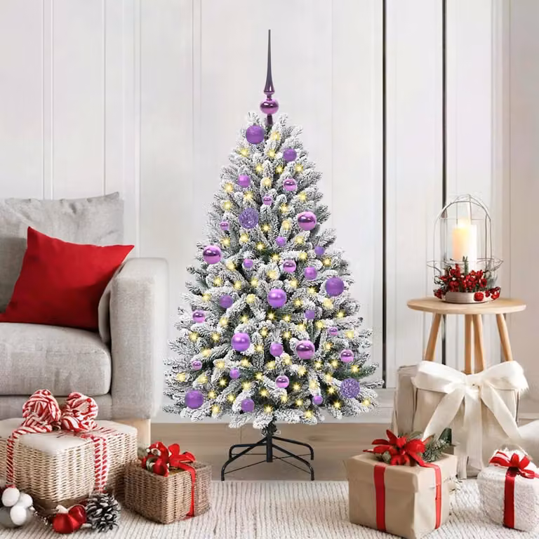 Albero di Natale artificiale da tavolo vidaXL verde con 150 LED bianco caldo, Altezza: 120 cm