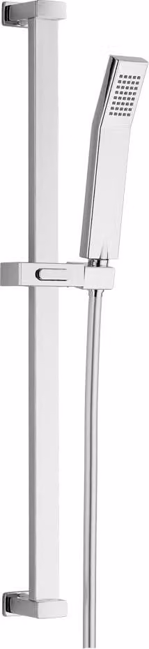 Set doccia Mereo, doccia a posizione singola, supporto scorrevole, flessibile grigio argento - CB920Q