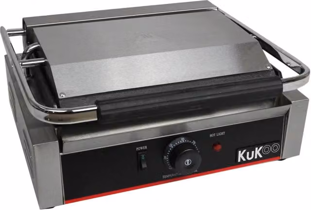Piastra per Panini Carne Verdure Griglia Ghisa Professionale Rigata&Liscia 2200W