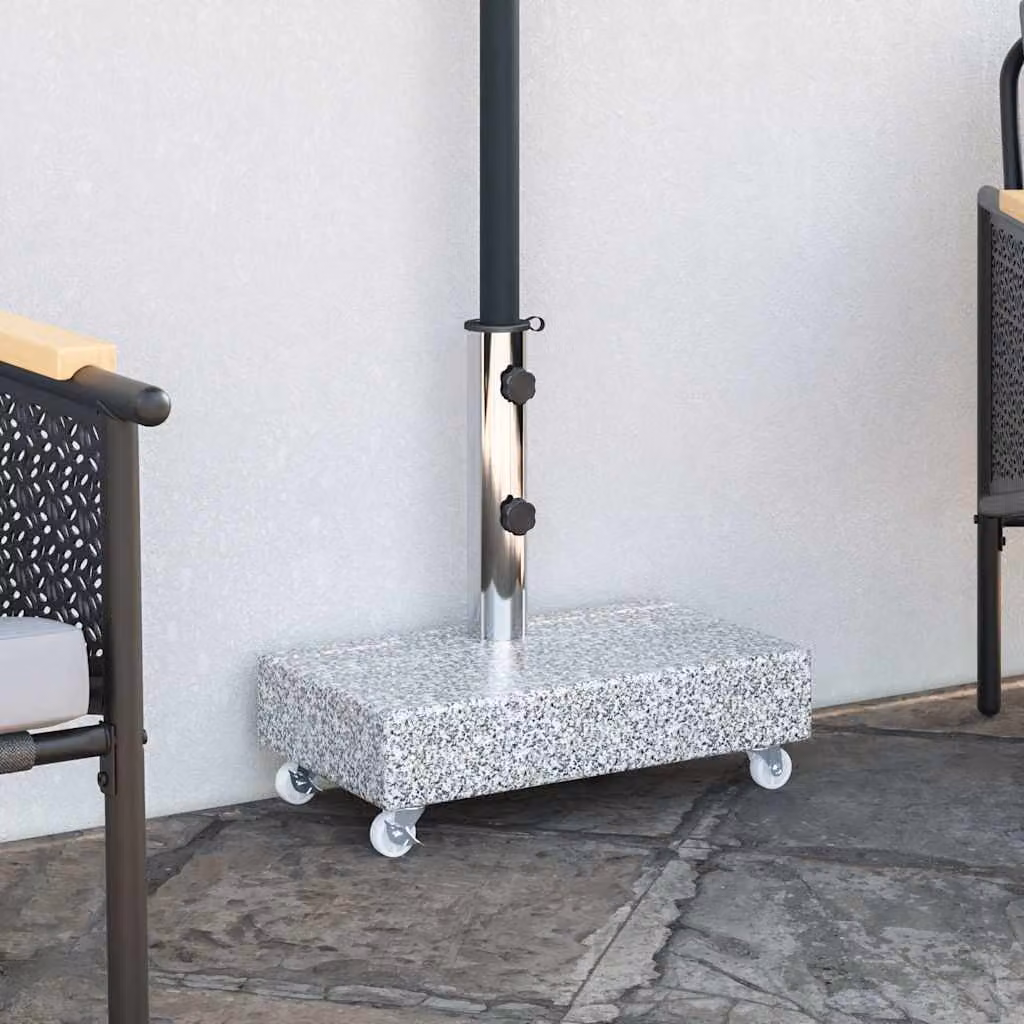 Base per ombrellone vidaXL in granito grigio chiaro L/P/H: 45 x 25 x 8,3 cm