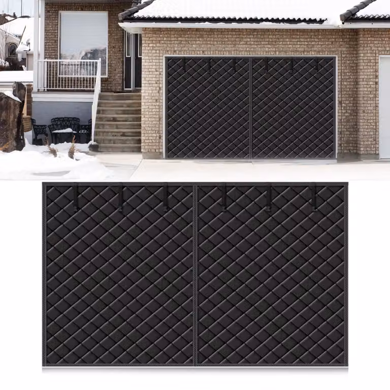 Tenda magnetica per garage, colore nero, dimensioni 366x213 cm, resistente al freddo