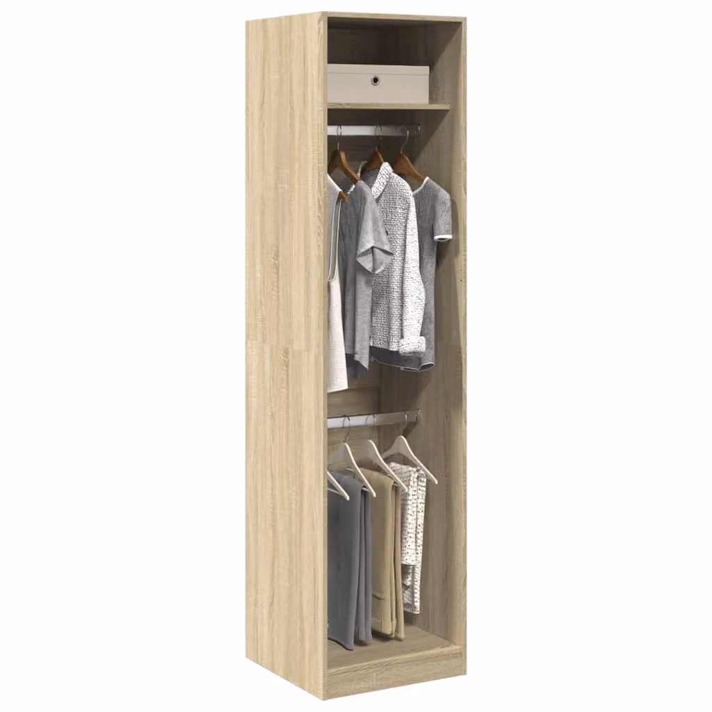Armadio vidaXL in legno Rovere con ante a battente, L/P/H: 50 x 50 x 200 cm – 1