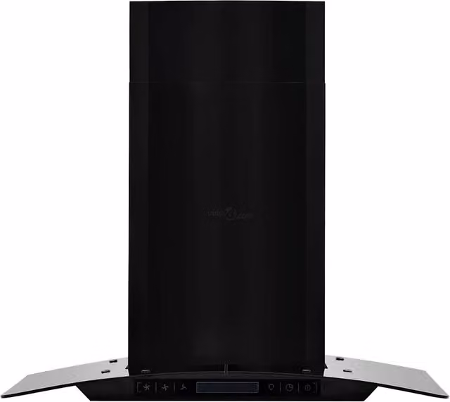 Cappa aspirante a muro vidaXL in acciaio inox e vetro, colore nero, con aspirazione o ricircolo, portata 756 m³/h, L: 60 cm