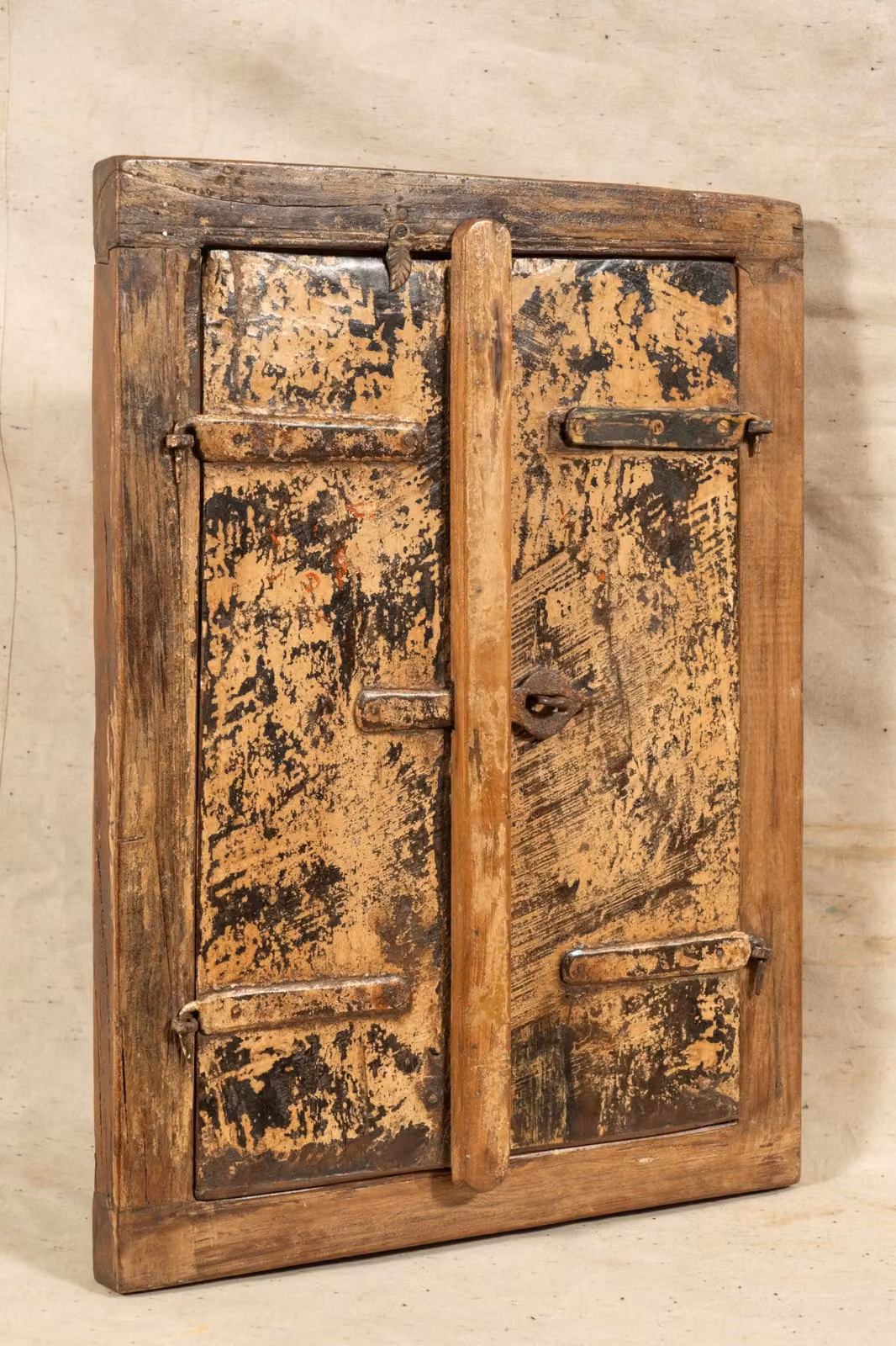 Finestra interna in legno di teak, dimensioni 44,5 x 7,5 x 58,5 cm