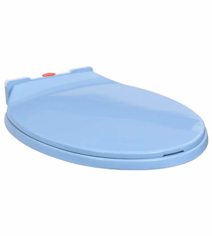 Copriwater Chiusura Ammortizzata e Sgancio Rapido Blu Ovale