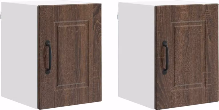 Armadietto a muro PORTO 2 pcs Rovere Marrone 30 x 31 x 40 cm