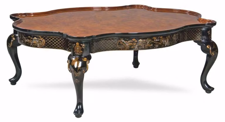Casa Padrino Tavolino barocco marrone/nero/oro - Mobili barocchi in stile cinese