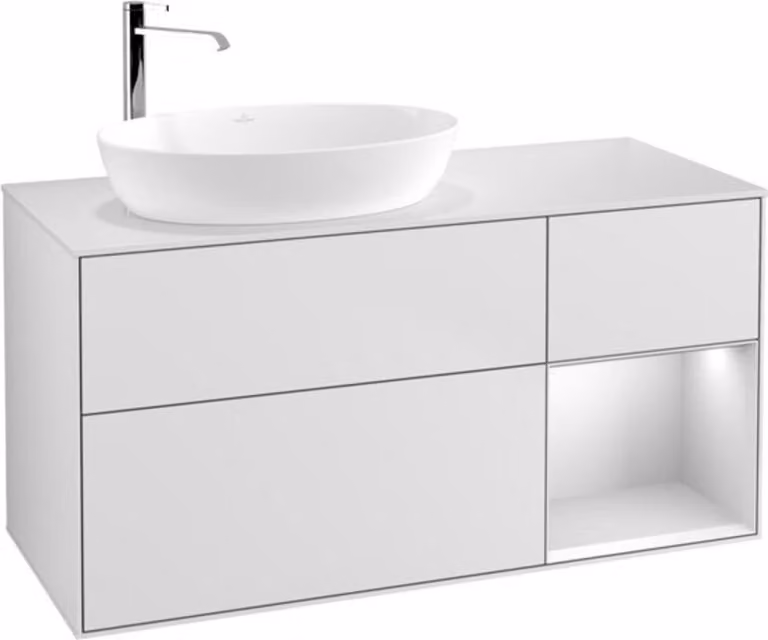 V&B mobile da parete Finion 120cm, Pl w m, Reg wh. m Lac, wh. m Lac