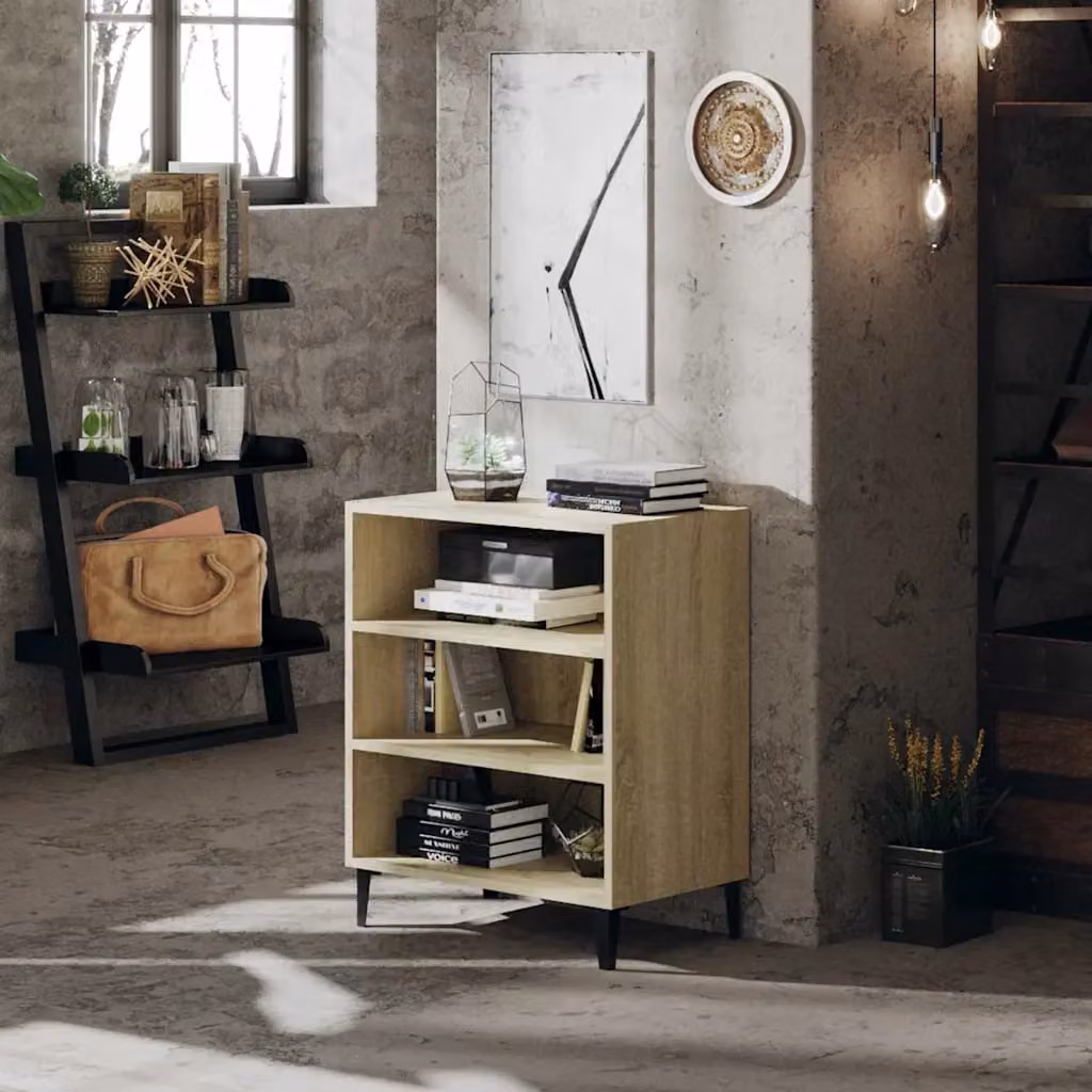 Credenza moderna vidaXL in legno multistrato color rovere Sonoma, L: 57 cm, P: 35 cm, H: 70 cm