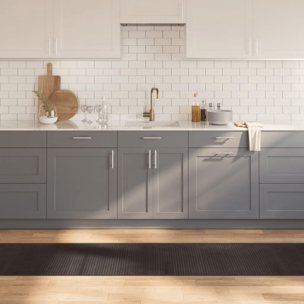 vidaXL Tappeto Rettangolare Moderno in Bambù e Polipropilene Marrone Scuro L: 300 cm, P: 60 cm
