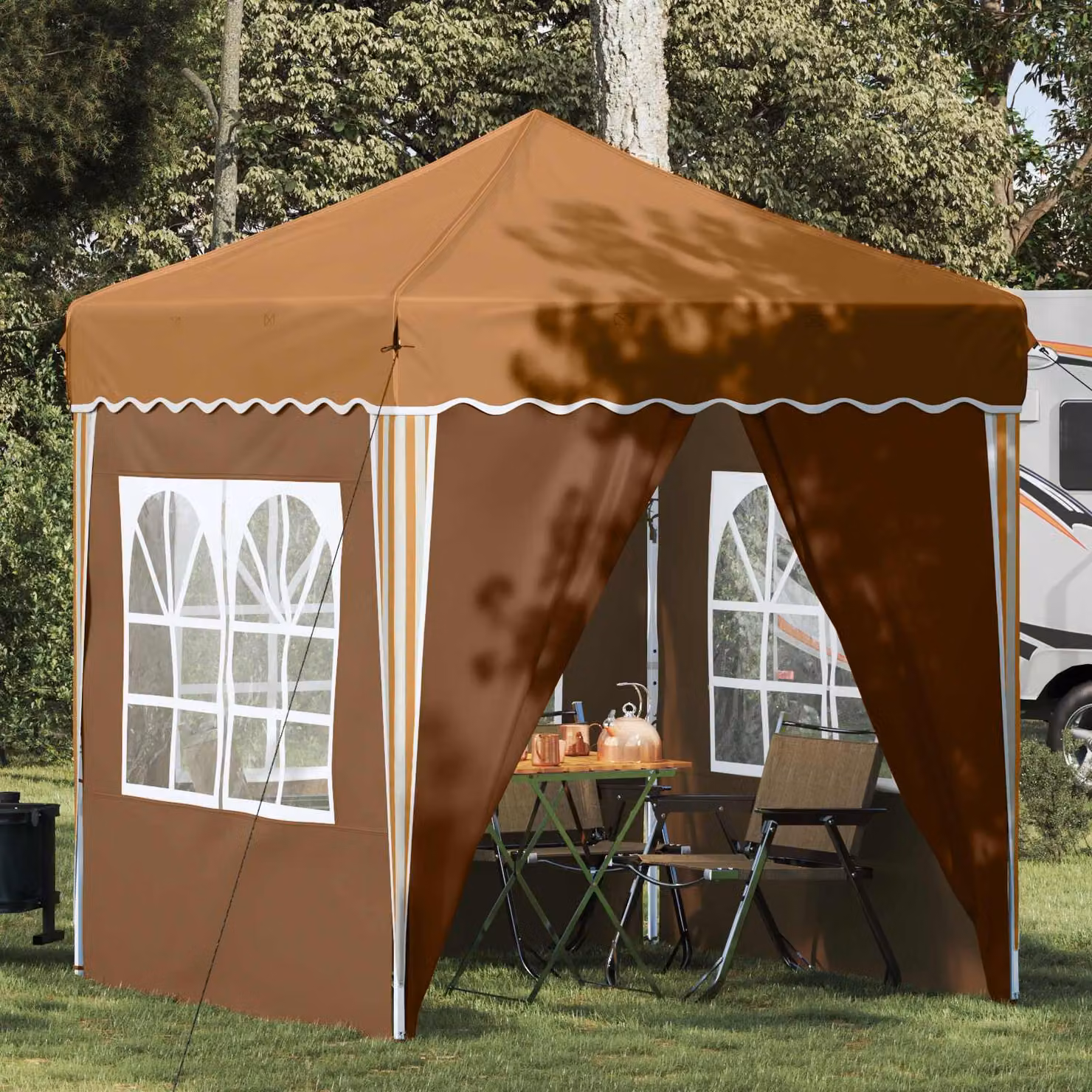 vidaXL Tenda per feste a pop-up Beige L/P/H: 195 x 195 x 245 cm