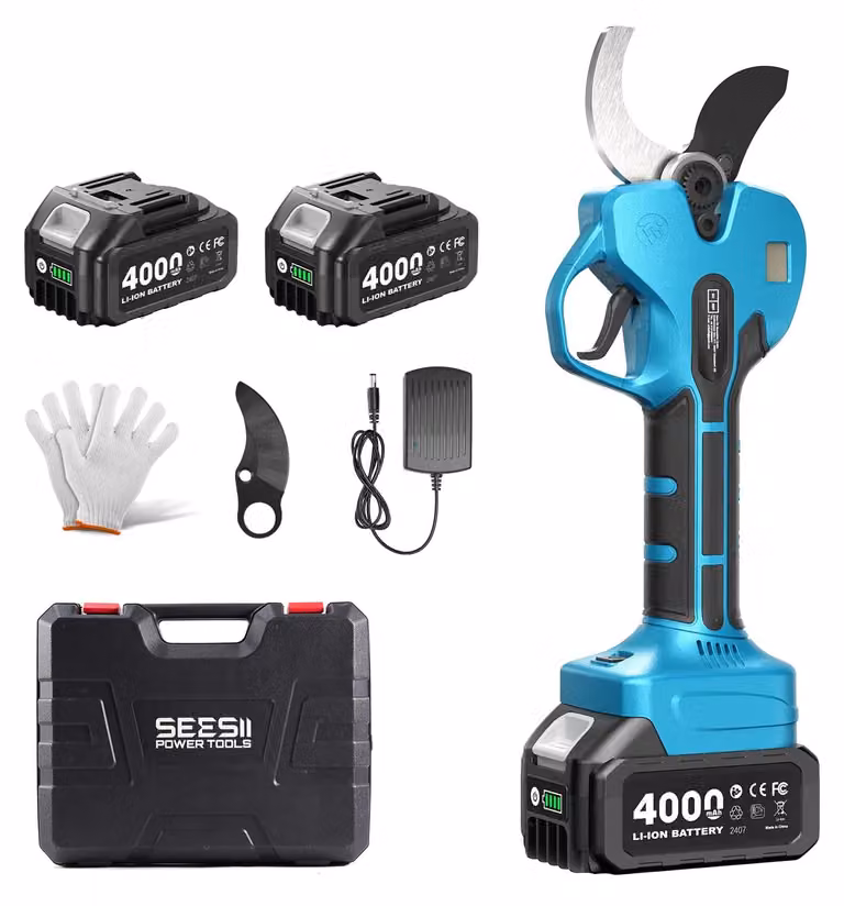 Tagliacarte elettrico, lama da 50 mm, 2 batterie da 4000 mAh, motore brushless, lama in acciaio SK5