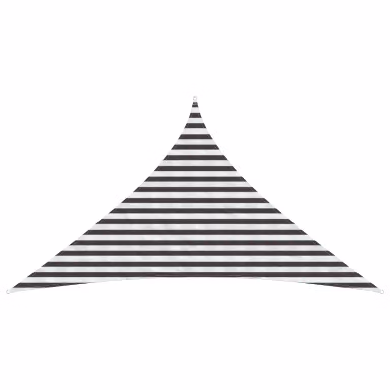 Telo Ombra Triangolare vidaXL in HDPE Antracite e Bianco L/P/H: 3 x 3 x 4,2 m