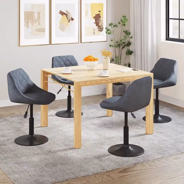 Sedie da Pranzo Girevoli 4 pz Grigio Scuro in Velluto 3088792