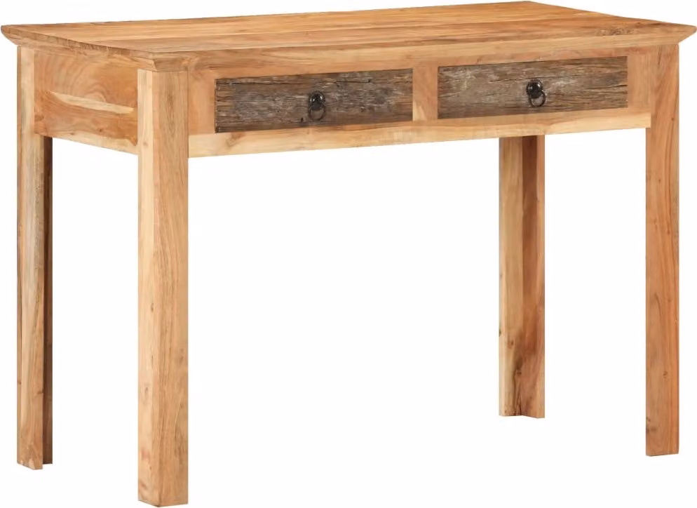 The Living Store Scrivania 110x50x75 cm Legno massiccio riciclato