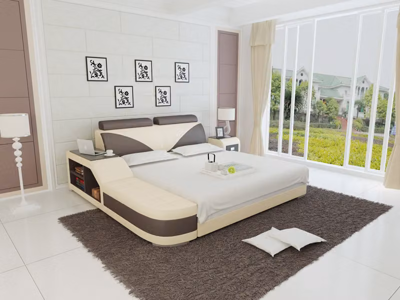 Designer Bett Polsterbett Luxusbett Doppelbett Ehebett Betten 140/160/180 LB8817