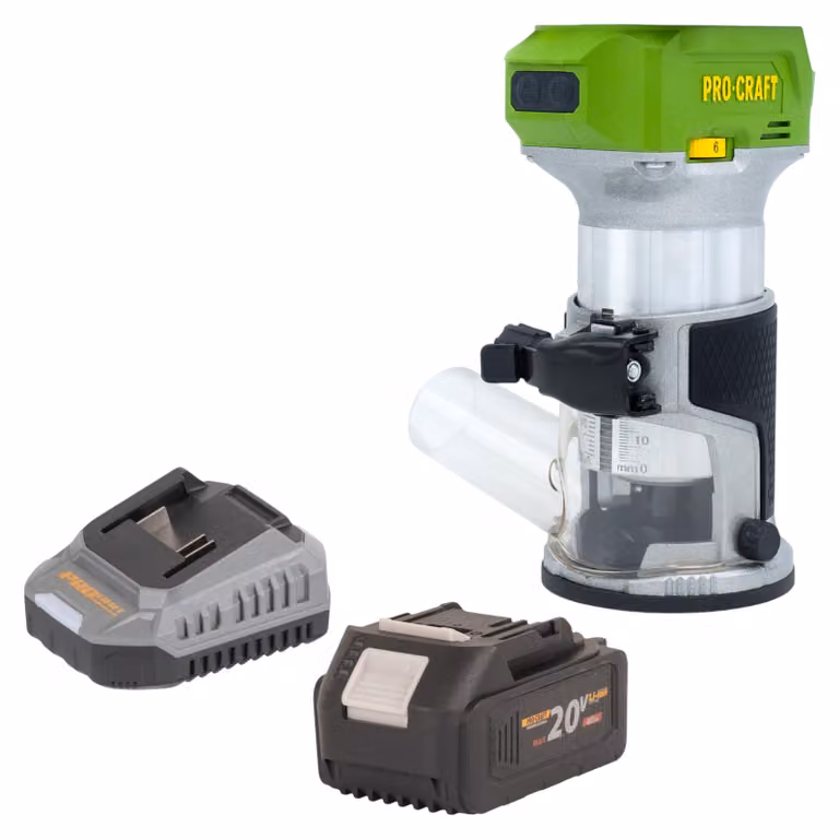 Fresatrice multifunzione a batteria Procraft POB24bb 20 V 6 / 8 mm Brushless + 1x batteria 4,0 Ah + caricabatteria