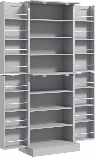 Armoire de Cuisine Buffet Cuisine Moderne 60 x 35 x 166 cm Gris