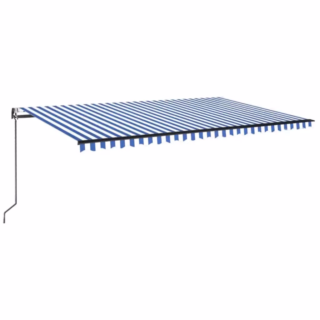 Tenda Automatica Videx con Sensore Vento, LED e Telecomando, L: 500 cm, P: 350 cm, Blu Bianco Antracite – 2
