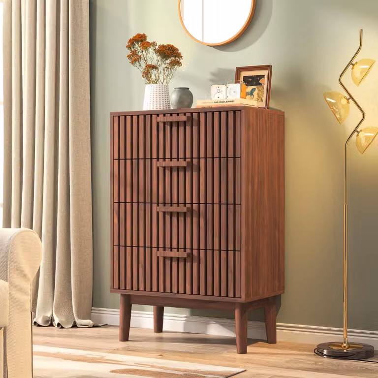 Comò con 4 cassetti, ideale per l'arredamento e lo stoccaggio
