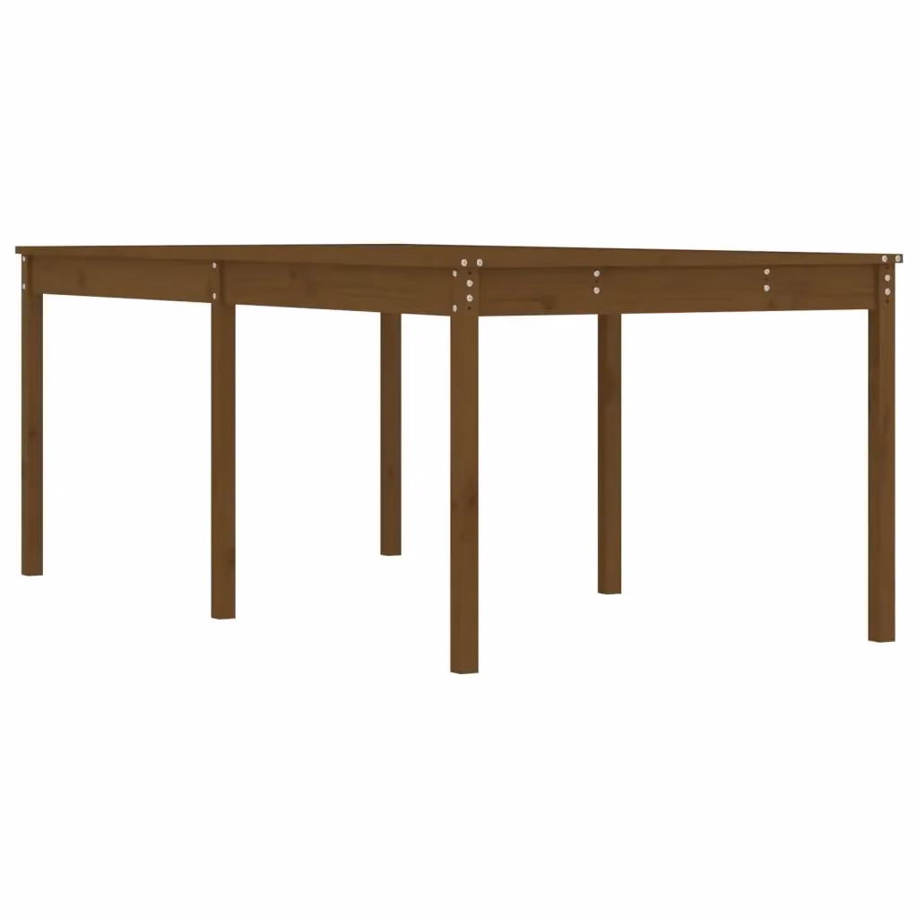 vidaXL Tavolo da Giardino Ambra in Legno di Pino Massello Marrone L: 203,5 cm, P: 100 cm, H: 76 cm – 2