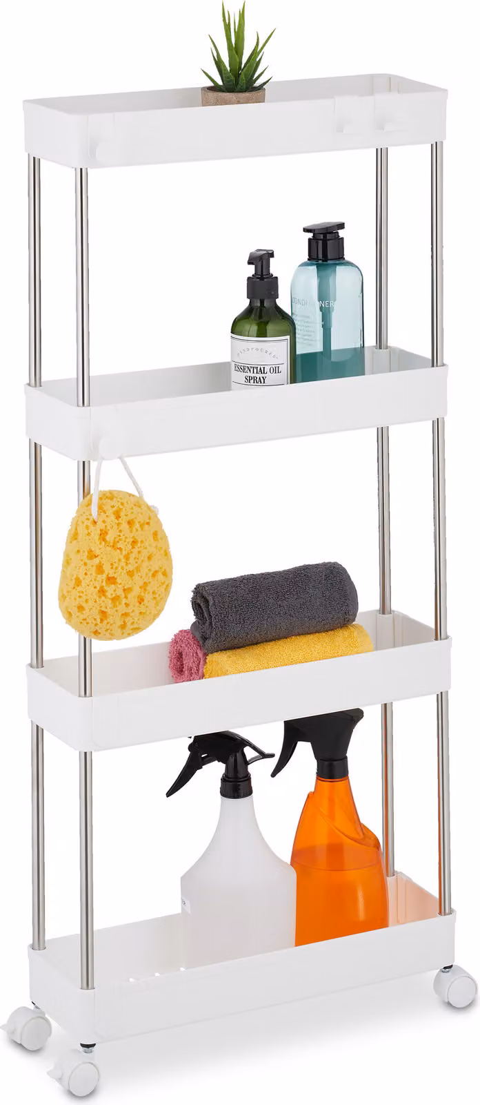 Carrello da cucina bianco - salvaspazio - design moderno - 1 pezzo