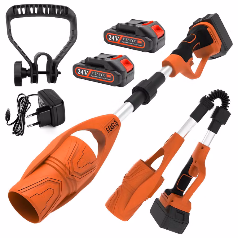 soffiatore a batteria da 21V, aspirafoglie - batteria ricaricabile da 3000mAh, velocità del vento 63 m/s, pieghevole e leggero