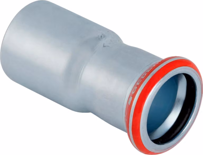 Geberit GE Mapress, Acciaio al carbonio, riduzione con estremità inseribile, d 76,1 mm, 54 mm, 1 pz.