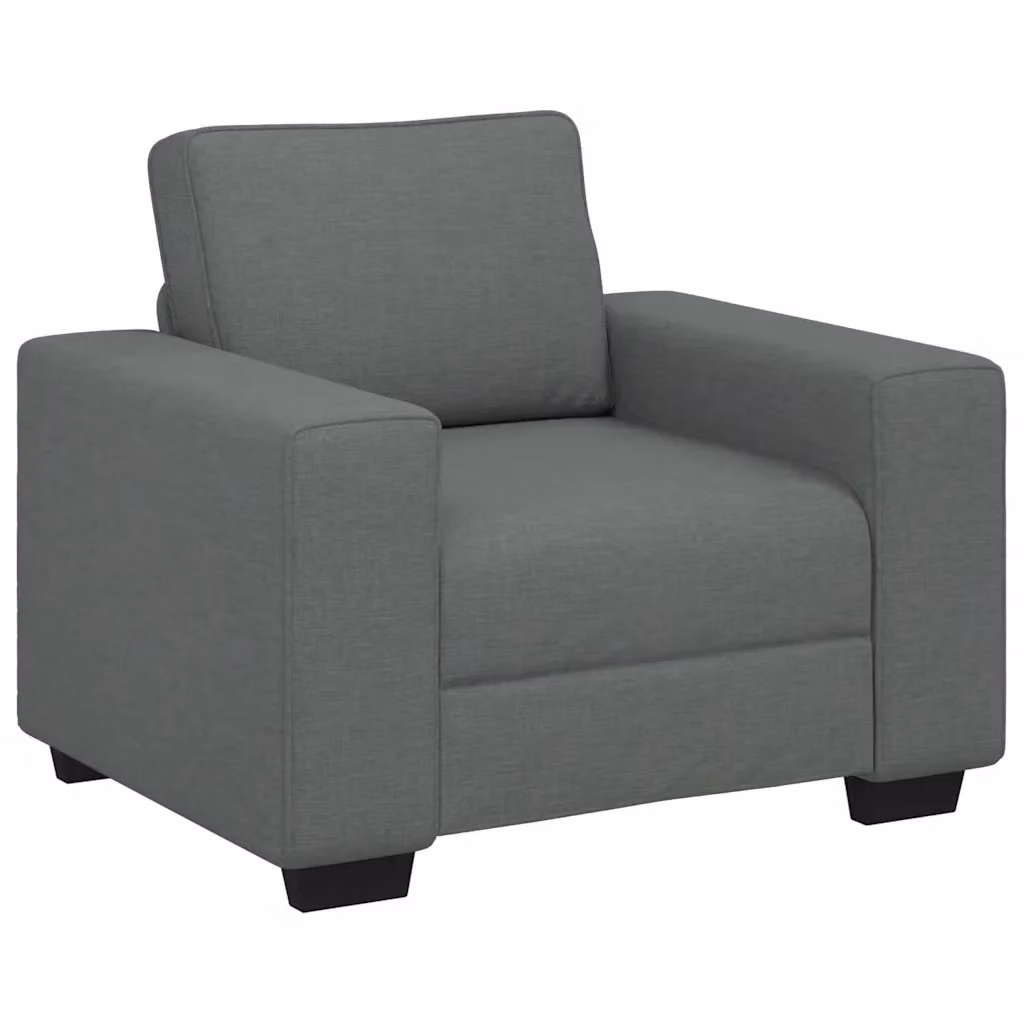 Poltrona Lounge moderna vidaXL in tessuto grigio con braccioli L/P/H: 100 x 77 x 82 cm – 2