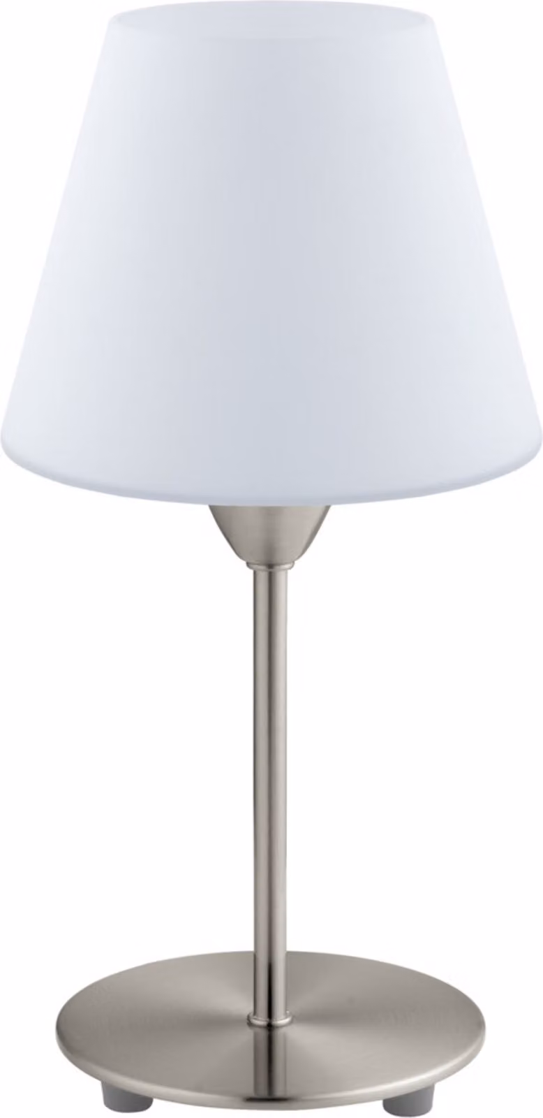 Lampada Da Tavolo Moderna Damasco 1 Acciaio Nichel Satinato 1 Luce E14