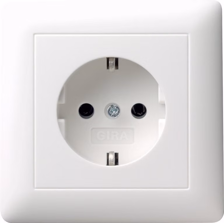 Gira System 55 Presa SCHUKO Standard 55, bianco puro seta opaco, 044027