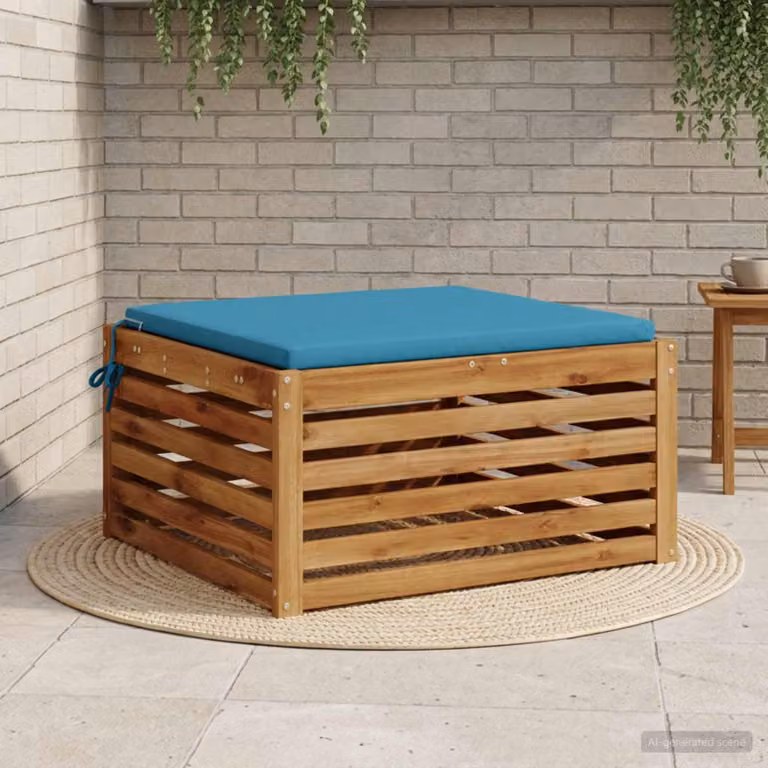 Cuscino per sedia vidaXL SOEST in poliestere con rivestimento lavabile e resistente ai raggi UV, azzurro