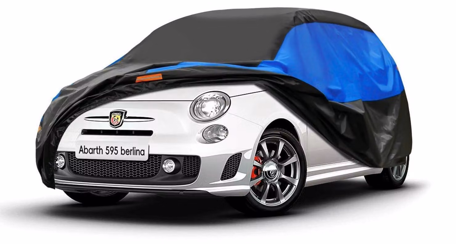 Copertura impermeabile e traspirante per auto, adatta a city car con portellone posteriore, fino a 360 cm