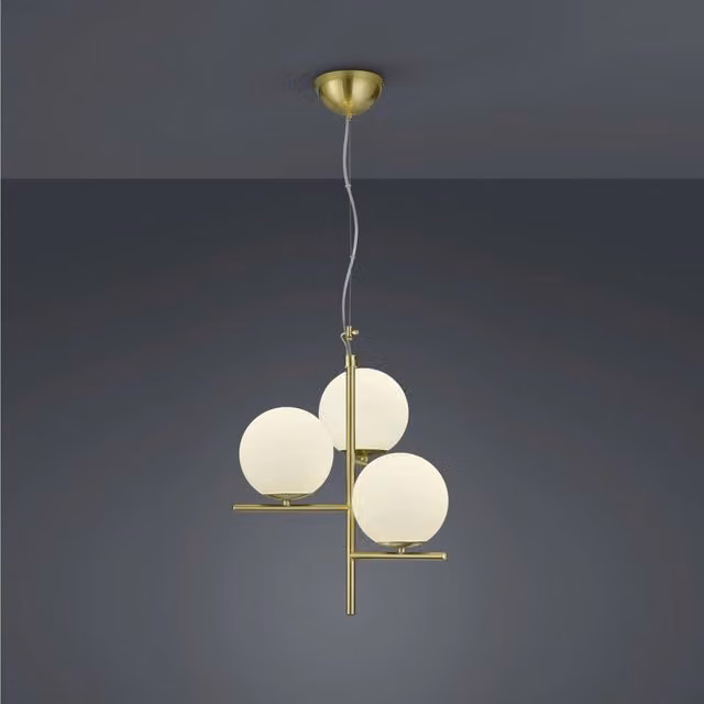 LAMPADARIO 3XE14 PURE D.40CM OTTONE OPACO