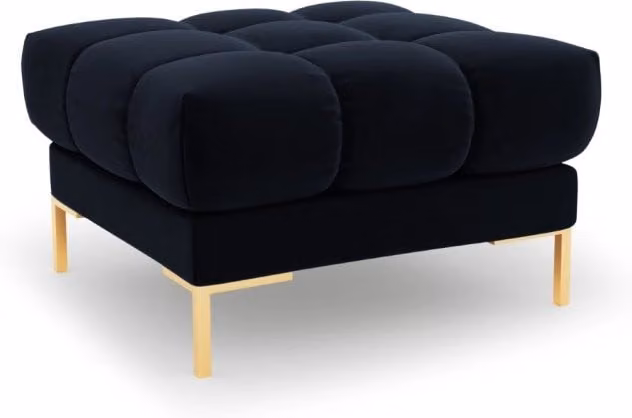 Cosmopolitan Design - Pouf "Bali" in velluto blu scuro