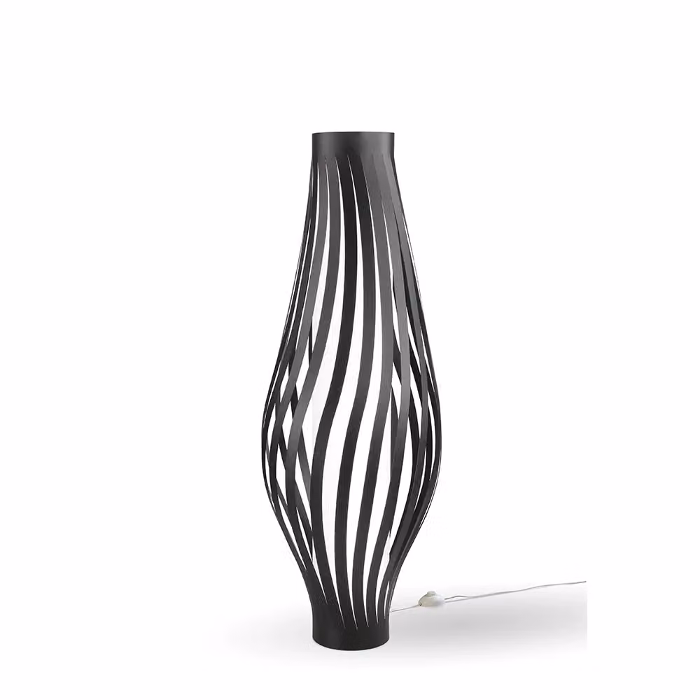 Lampada da terra Totem Dama Helios Linea Zero in polilux nero Made in Italy – 2
