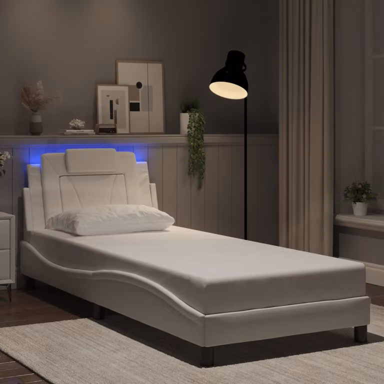 vidaXL Giroletto Viana Bianco con LED e porta USB, L 80 cm x P 200 cm