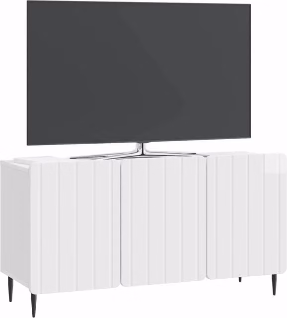 Mobile TV | Armadietto TV | Mobile Porta TV Bianco Lucido 99 x 34,5 x 52 cm Legno ingegnerizzato