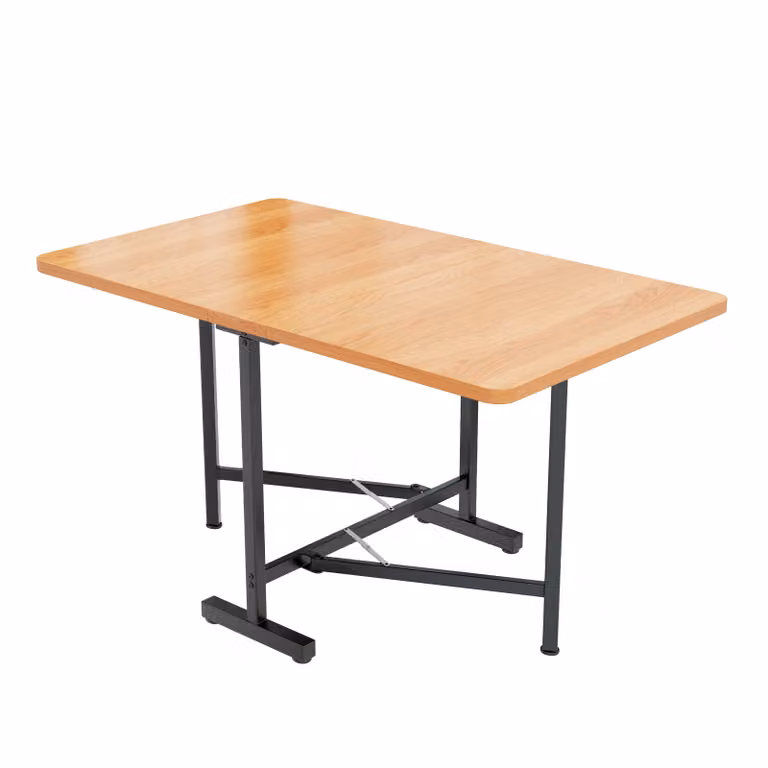 Tavolo da pranzo moderno e minimalista in colore naturale – Tavolo da pranzo allungabile 120 cm x 80 cm, pieghevole e riponibile, con supporto in lega ad alta resistenza, rovere, 120 cm, 80 cm, 75 cm, MDF