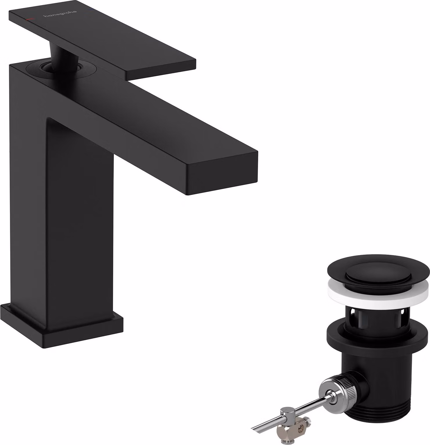 Mitigeur monocommande de lavabo hansgrohe Tecturis E 110, portée 144 mm, avec vidage, EcoSmart+, 73010670, 73010670