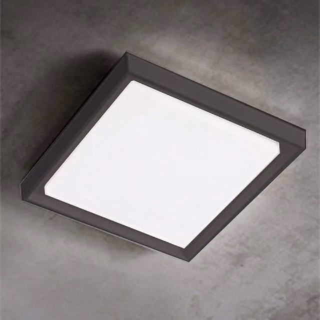 Alu Lampada da Parete e Soffitto in Alluminio Pressofuso Grigio Scuro 30W LED 3000K IP54, Design Moderno e Versatile per Ambienti Interni ed Esterni