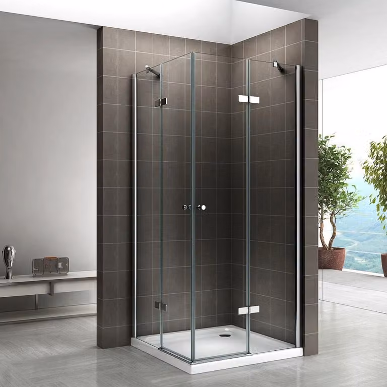 Cabina doccia angolare i-flair 80x85x190 cm in vetro di sicurezza trasparente da 6 mm - DK19