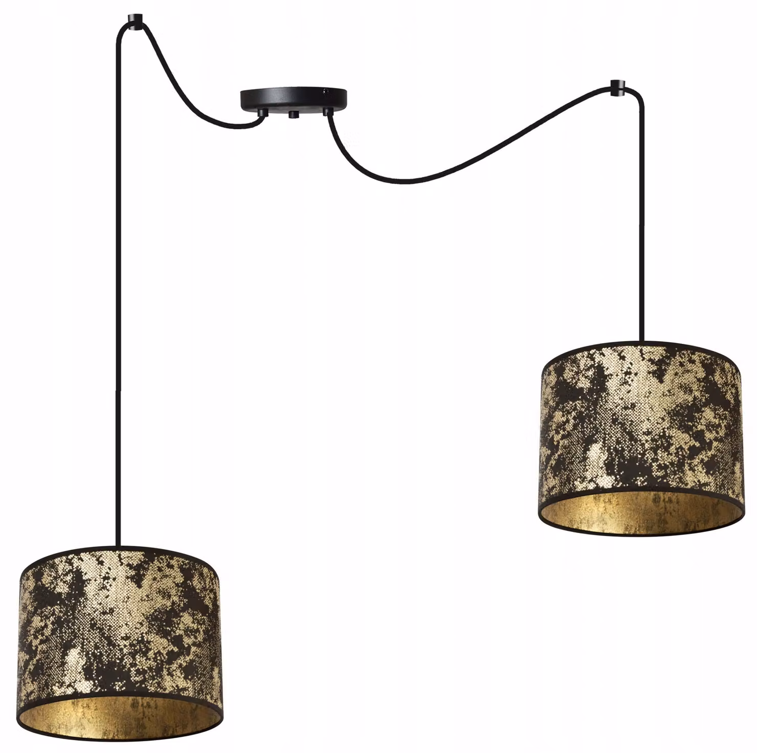 Lampada a sospensione a forma di ragno con paralume dorato – Lampada a sospensione moderna con motivo a ragno, lampada da soffitto per soggiorno e sala da pranzo