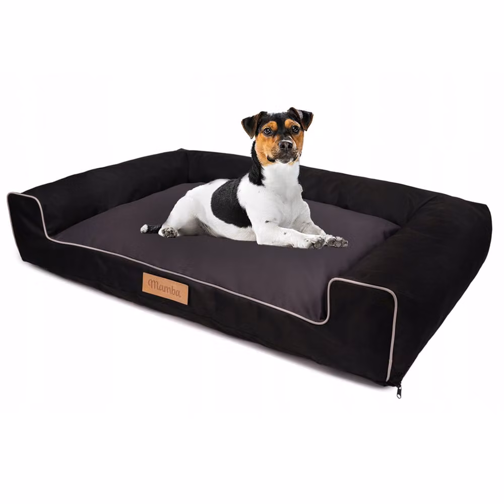 Letto grande per cani divano per cani cuscino per cani cestino lavabile - colore nero - tappetino per cani misura L - 83x50 cm
