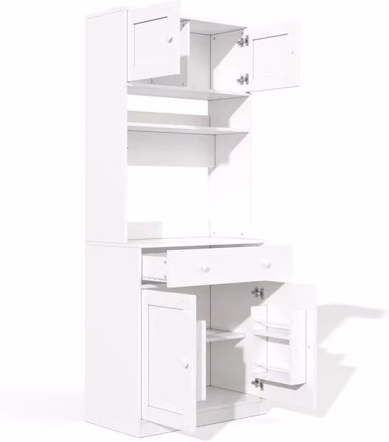 Mobile da cucina alto con LED ¨C Minimal ¨C 180cm, legno multistrato, cassetto grande